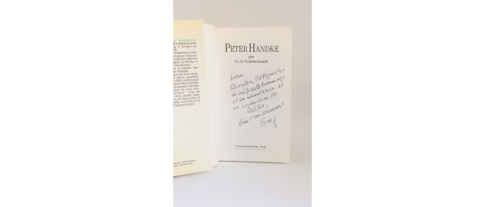 GOLDSCHMIDT : Peter Handke - Signed book, First edition - Edition-Originale.com