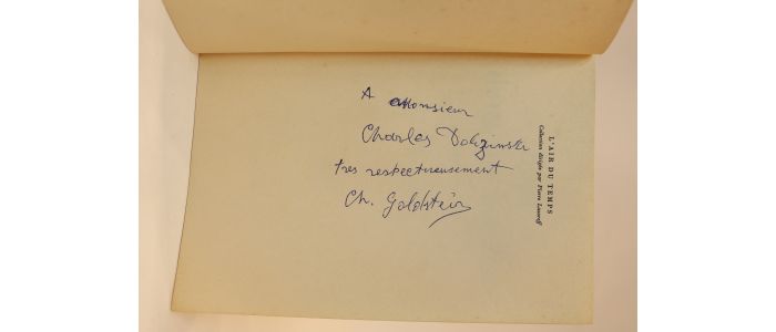 GOLDSTEIN : Sept dans un bunker - Autographe, Edition Originale - Edition-Originale.com