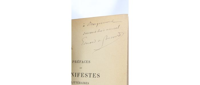 GONCOURT : Préfaces et manifestes littéraires - Signed book, First edition - Edition-Originale.com
