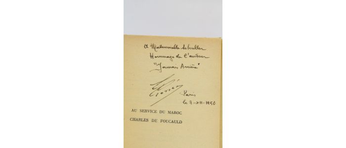 GORREE : Au service du Maroc, Charles de Foucauld - Autographe - Edition-Originale.com