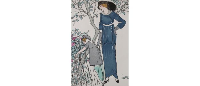 Les Premières Roses - Costume Tailleur pour le matin (pl.2, La Gazette du Bon ton, 1912-1913 n°5) - Edition Originale - Edition-Originale.com