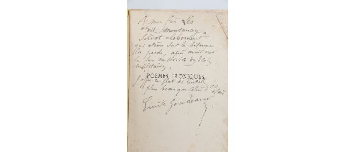 GOUDEAU : Poèmes ironiques - Autographe, Edition Originale - Edition-Originale.com