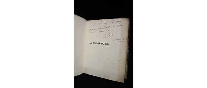GROS : La beauté du ciel - Autographe, Edition Originale - Edition-Originale.com