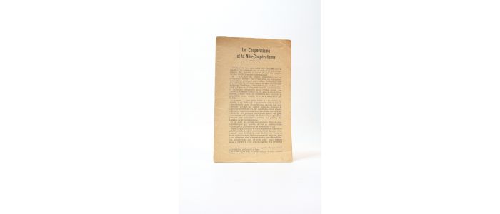 GROUPE DES ETUDIANTS SOCIALISTES REVOLUTIONNAIRES INTERNATIONALISTES : Le coopératisme et le néo-coopératisme - First edition - Edition-Originale.com