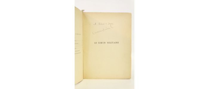 GUERIN : Le coeur solitaire - Signed book, First edition - Edition-Originale.com
