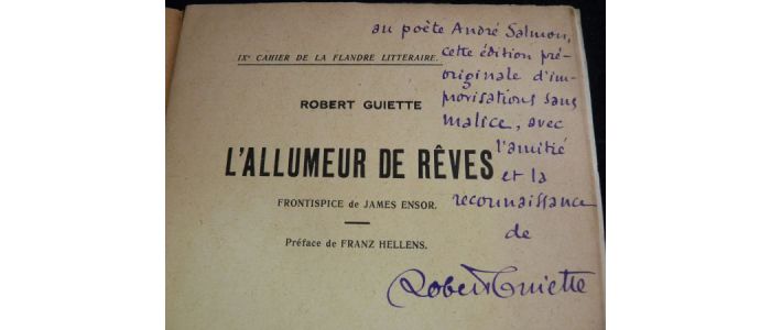 GUIETTE : L'allumeur de rêves - Signiert, Erste Ausgabe - Edition-Originale.com