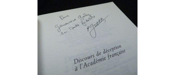 GUTH : Discours de déception à l'Académie française - Signed book, First edition - Edition-Originale.com