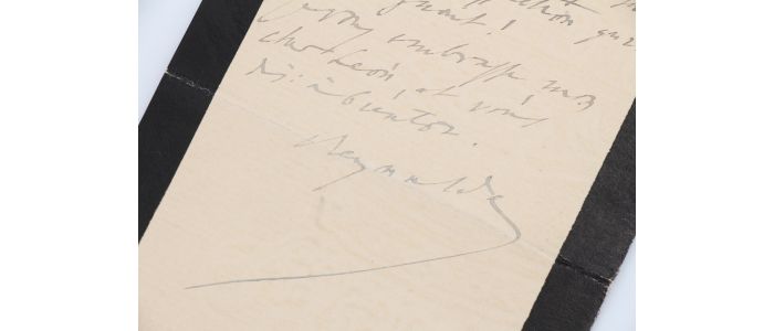 HAHN : Lettre autographe signée à Léon Daudet à propos de la biographie que ce dernier a écrite sur son père Alphonse Daudet : 