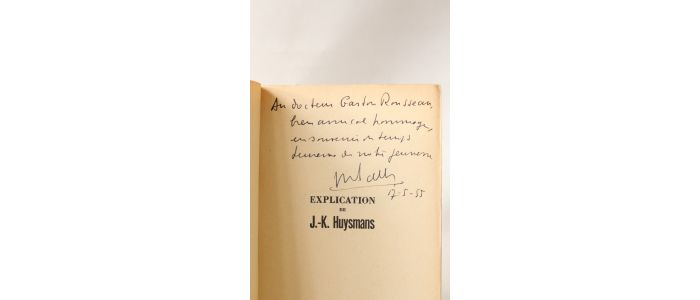 HUYSMANS : Explication de J.K. Huysmans - Signed book, First edition - Edition-Originale.com