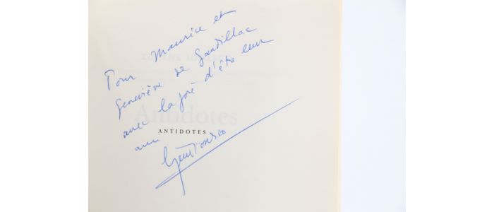 IONESCO : Antidotes - Autographe, Edition Originale - Edition-Originale.com