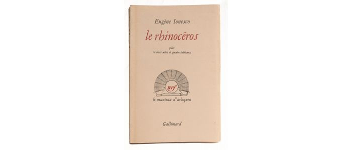 IONESCO : Le rhinocéros - Edition Originale - Edition-Originale.com