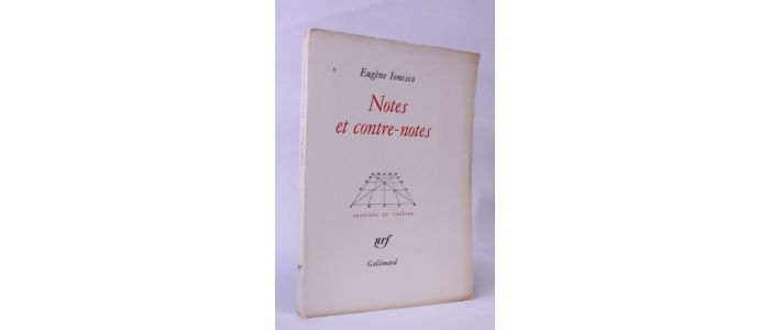 IONESCO : Notes et contre-notes - First edition - Edition-Originale.com
