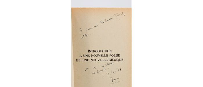 ISOU : Introduction à une nouvelle poésie et à une nouvelle musique - Signed book, First edition - Edition-Originale.com