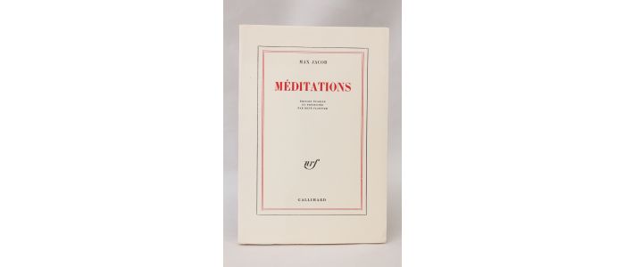JACOB : Méditations - Edition Originale - Edition-Originale.com