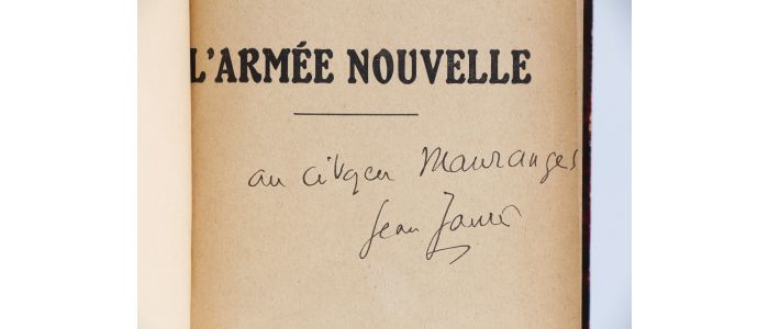 JAURES : L'organisation socialiste de la France - L'armée nouvelle - Autographe, Edition Originale - Edition-Originale.com