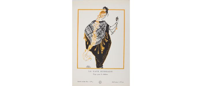 La Cape écossaise. Cape pour le théâtre (pl.32, La Gazette du Bon ton, 1914 n°4) - Erste Ausgabe - Edition-Originale.com