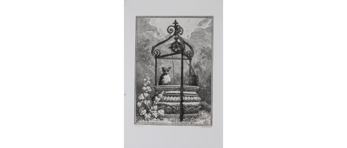La Fontaine, fables, Le renard et le buste. Gravure originale à l'Eau Forte sur papier Vergé - First edition - Edition-Originale.com