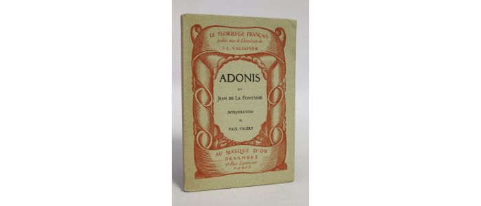 LA FONTAINE : Adonis - Signed book, First edition - Edition-Originale.com