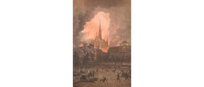 La Sainte Chapelle - Paris et ses ruines, Lithographie originale - Prima edizione - Edition-Originale.com
