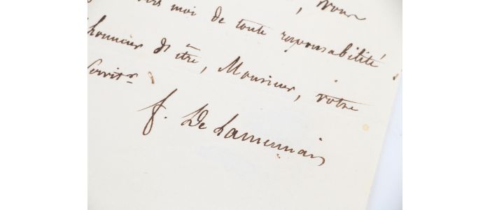 LAMENNAIS : Lettre autographe datée et signée au libraire Victor Lecou - Signed book, First edition - Edition-Originale.com