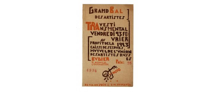 LARIONOV : Grand Bal des Artistes Travesti Transmental - Prima edizione - Edition-Originale.com