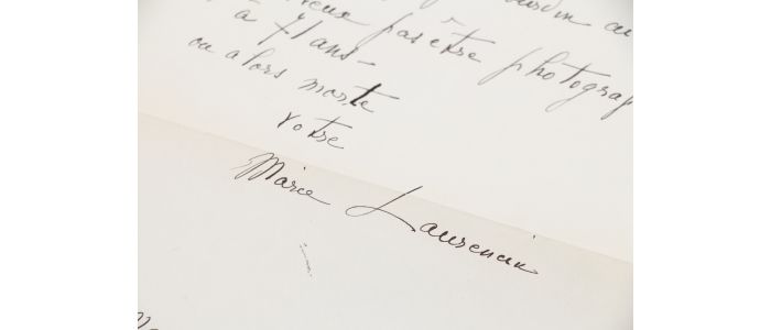 LAURENCIN : Lettre autographe signée adressée à Roger Nimier : 