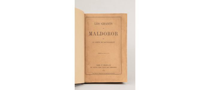 LAUTREAMONT : Les chants de Maldoror - First edition - Edition