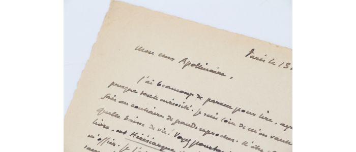 LEAUTAUD : Lettre autographe adressée à Guillaume Apollinaire : 