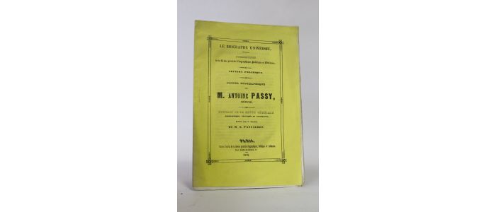 LEGOYT : Notice biographique sur M. Antoine Passy deputé - Prima edizione - Edition-Originale.com