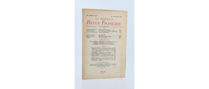 LEIRIS : Miroir de la tauromachie - In La Nrf N°302 du 1er Novembre 1938 - Edition Originale - Edition-Originale.com
