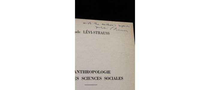 LEVI-STRAUSS : Place de l'anthropologie dans les sciences sociales et problèmes posés par son enseignement - Signed book, First edition - Edition-Originale.com