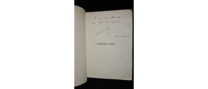 LINTIER : Un peintre : Adrien Bas - Autographe, Edition Originale - Edition-Originale.com