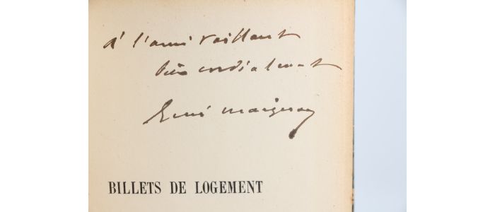 MAIZEROY : Billets de logement - Signed book, First edition - Edition-Originale.com