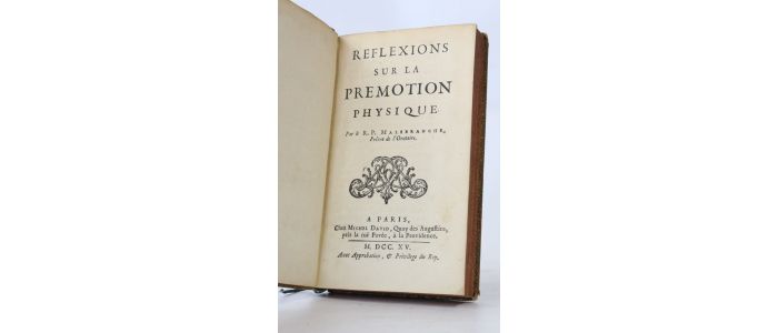 MALEBRANCHE : Reflexion sur la premotion physique - First edition - Edition-Originale.com