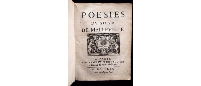 MALLEVILLE : Poesies du Sieur de Malleville - Edition Originale - Edition-Originale.com