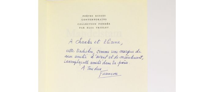 MANDELSTAM : Tristia et autres poèmes - Signed book, First edition - Edition-Originale.com