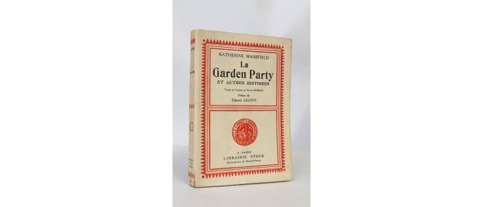 MANSFIELD : La garden-party et autres histoires - Edition Originale - Edition-Originale.com