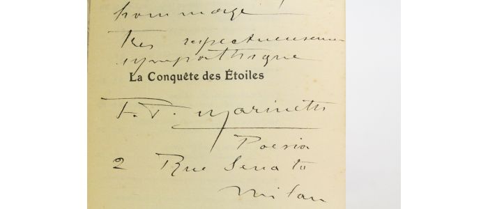 MARINETTI : La conquête des étoiles - Autographe, Edition Originale - Edition-Originale.com