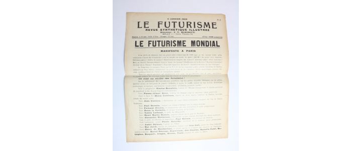 MARINETTI : Le futurisme N°9. Revue synthétique illustrée. - Le futurisme mondial - First edition - Edition-Originale.com