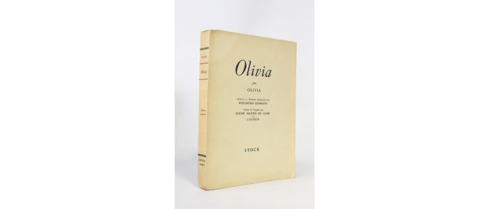 MARTIN DU GARD : Olivia par Olivia - Edition Originale - Edition-Originale.com