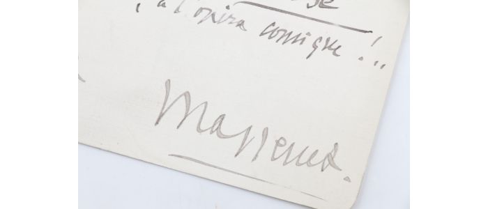 MASSENET : Billet autographe signé adressé à André Dupuis - Libro autografato, Prima edizione - Edition-Originale.com