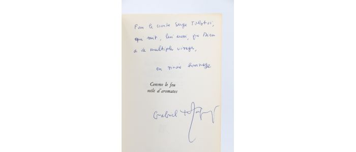 MATZNEFF : Comme le feu mêlé d'aromates - Libro autografato, Prima edizione - Edition-Originale.com