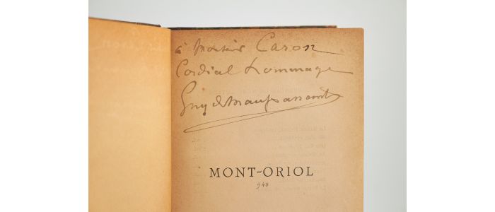 MAUPASSANT : Mont-Oriol - Libro autografato, Prima edizione - Edition-Originale.com