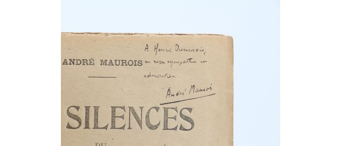 MAUROIS : Les silences du colonel Bramble - Signed book, First edition - Edition-Originale.com