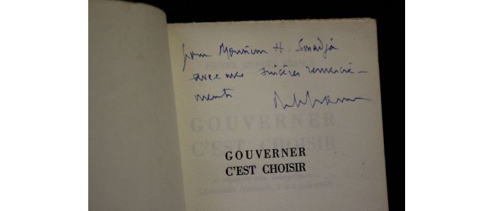 MENDES FRANCE : Gouverner c'est choisir - Signiert, Erste Ausgabe - Edition-Originale.com
