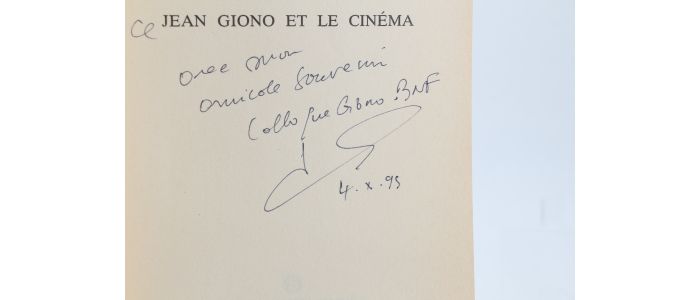 MENY : Jean Giono et le Cinéma - Autographe, Edition Originale - Edition-Originale.com