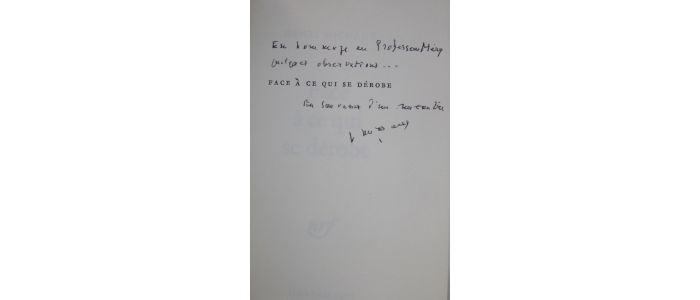 MICHAUX : Face à ce qui se dérobe - Signed book, First edition - Edition-Originale.com