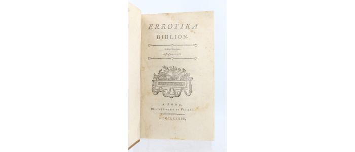 MIRABEAU : Errotika Biblion - Erste Ausgabe - Edition-Originale.com
