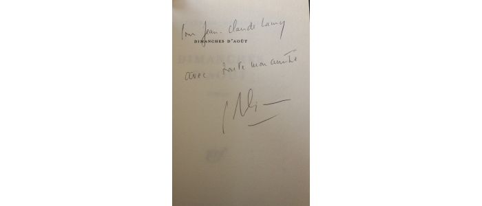 MODIANO : Dimanches d'août - Autographe, Edition Originale - Edition-Originale.com
