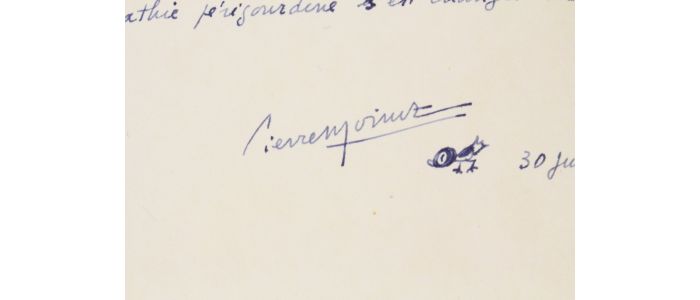 MOINOT : Lettre autographe signée de Pierre Moinot - Autographe, Edition Originale - Edition-Originale.com